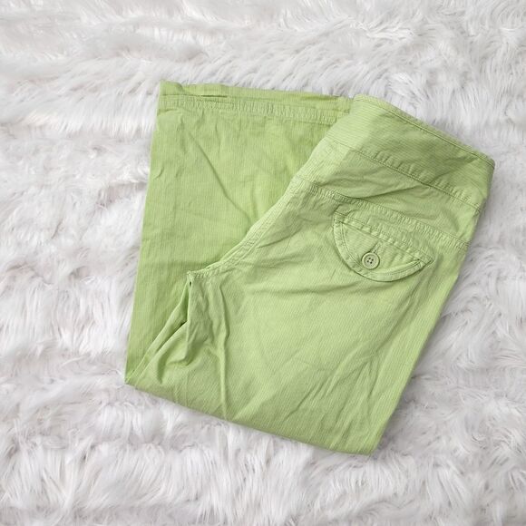 Z UNIVERSE CAPRI PANTS SIZE 9 JUNIOR LIME GREEN WIDE LEG - Picture 4 of 6